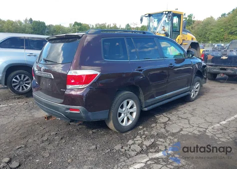 2012 Toyota Highlander Se V6 z USA, uszkodzony, nr VIN 5TDBK3EH1CS121916